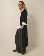 Sadie Knit Longline Cardigan, Blue (NAVY), large