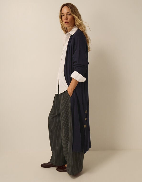 Sadie Knit Longline Cardigan, Blue (NAVY), large