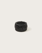 Beaded Napkin Ring, Black (BLACK), large