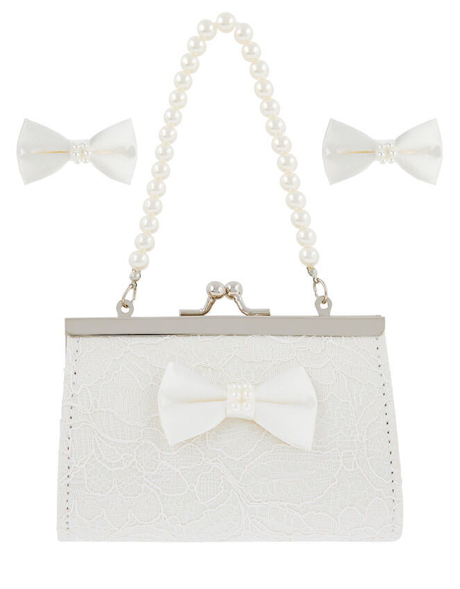 Lara Mini Bag and Bow Hair Clip Set, , large