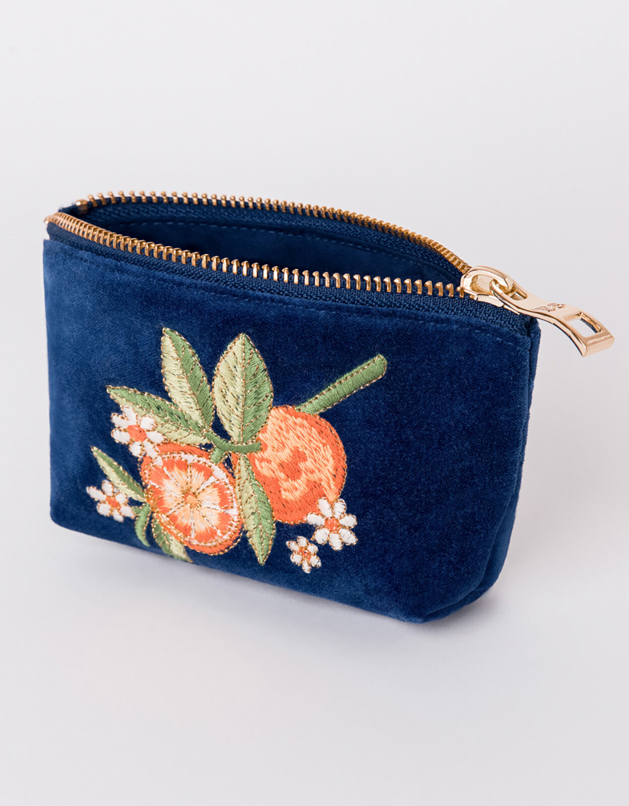 Elizabeth Scarlett Velvet Coin Purse Blue