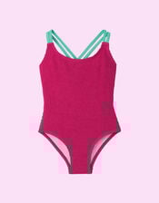 Hatley Cross Strap Swimsuit, Pink (PINK), large