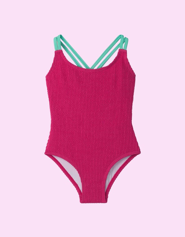 Hatley Cross Strap Swimsuit, Pink (PINK), large