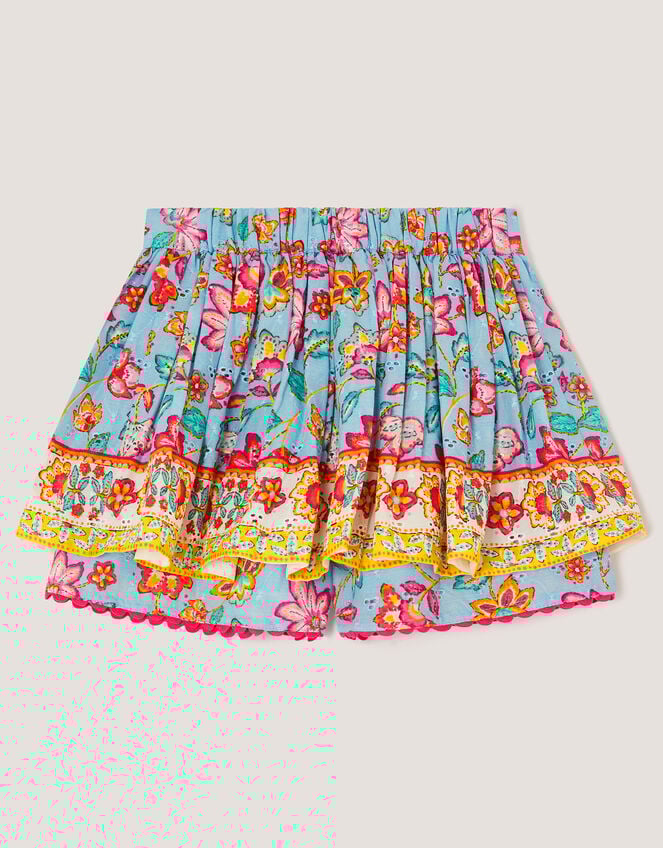Adara Floral Print Skort, Blue (BLUE), large