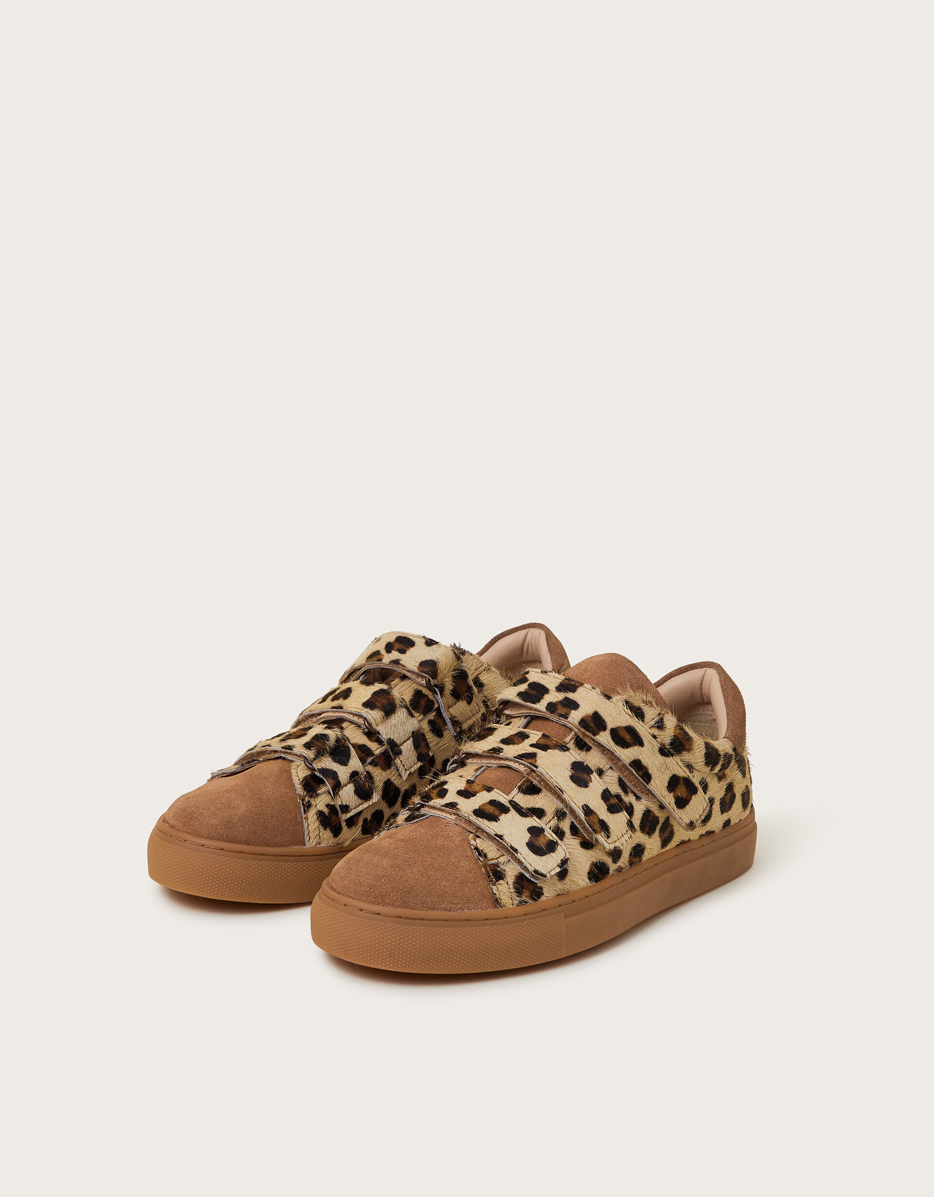 Lia Suede Leopard Print Trainers Multi