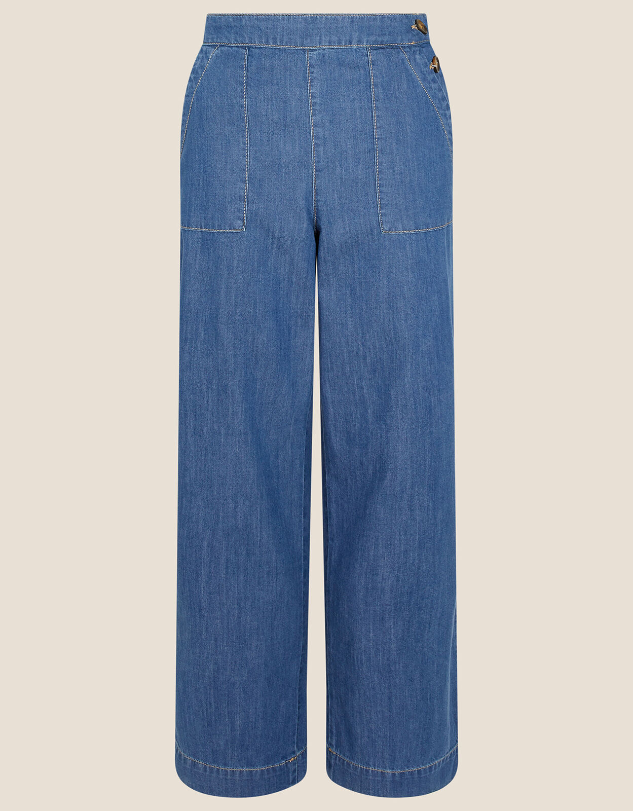 Pull on shop denim pants