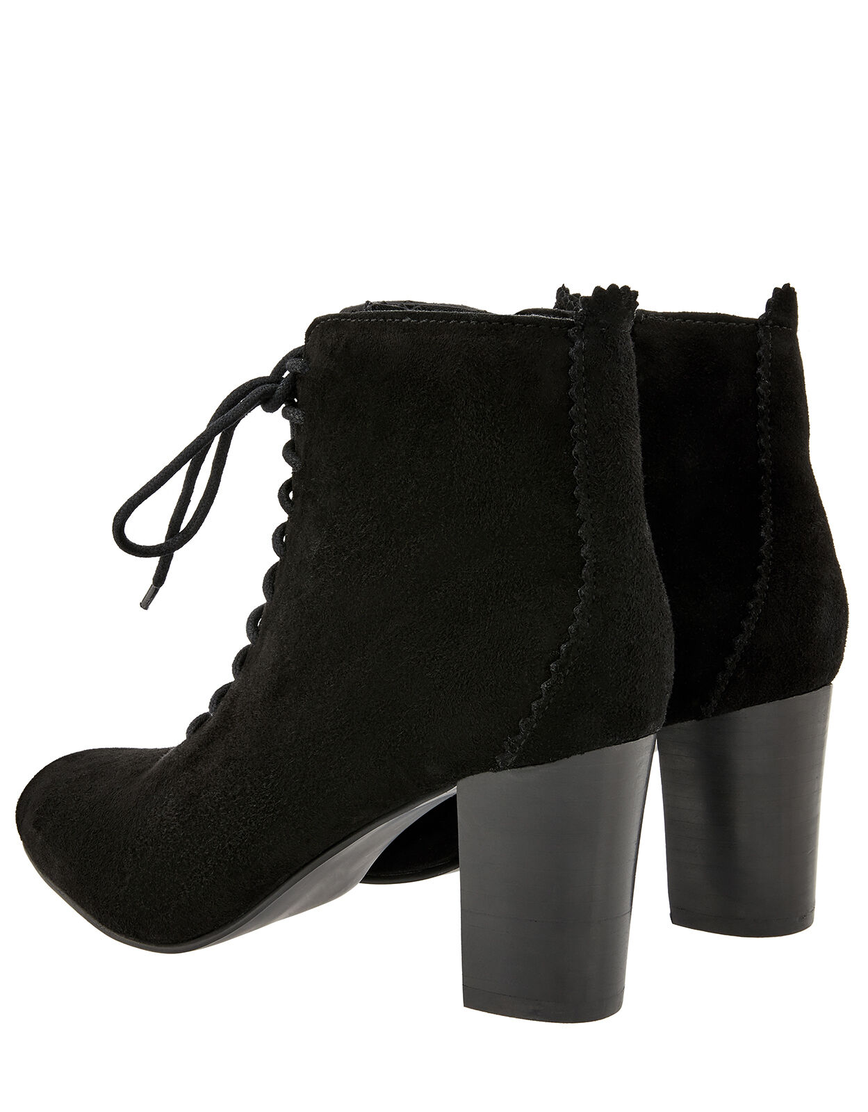 suede tie booties