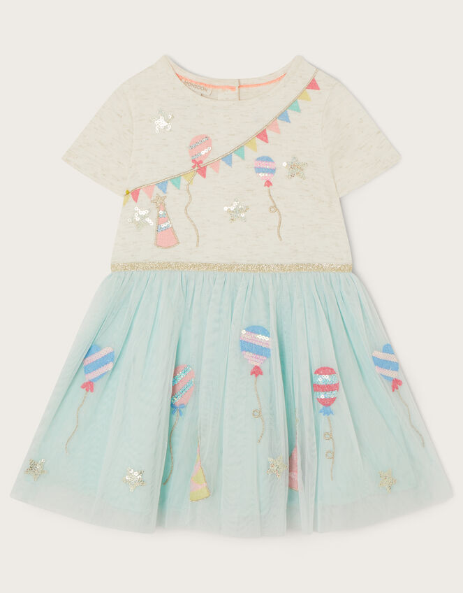 Baby Celebration Disco Dress, Blue (AQUA), large