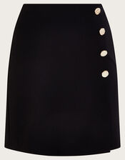 Rita Ponte Wrap Skirt , Black (BLACK), large