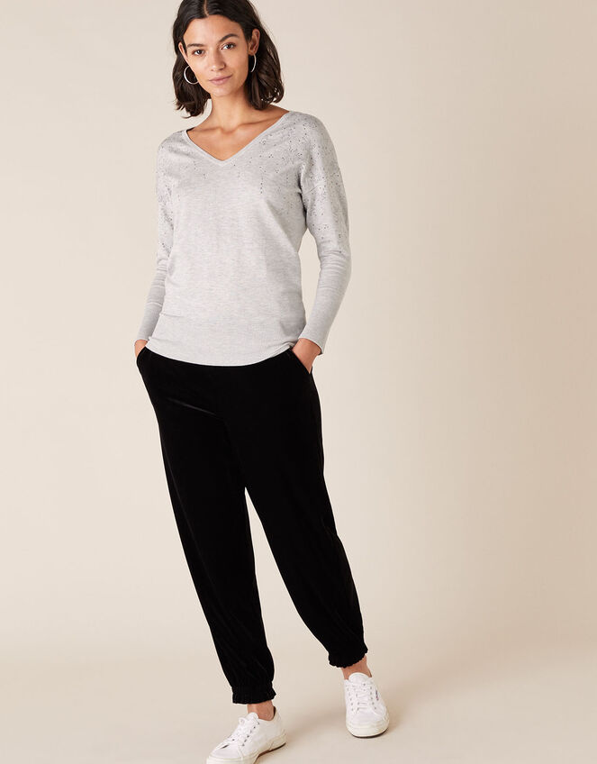 Star Heat-Seal Gem Jumper with LENZING™ ECOVERO™, Grey (GREY MARL), large