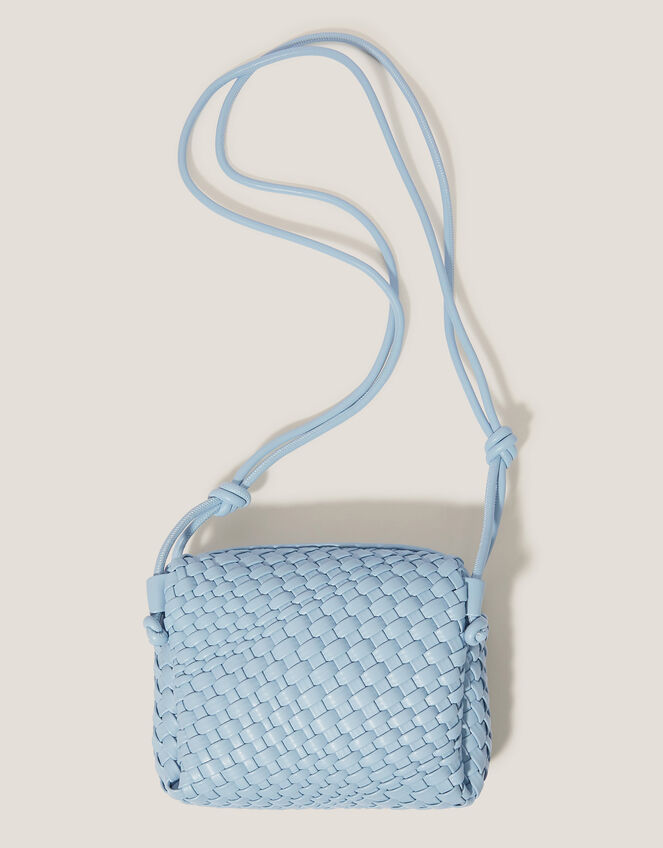 Piper Woven Cross Body Bag, Blue (BLUE), large