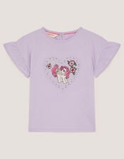 Monsoon x My Little Pony Embroidered T-Shirt, Purple (LILAC), large