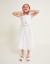 Stacie Waterfall Dress, Ivory (IVORY), large