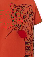 Terry Tiger T-Shirt, Orange (ORANGE), large