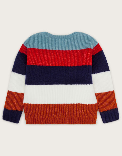 Stripe Knitted Jumper with Recycled Fabric, Multi (MULTI), large