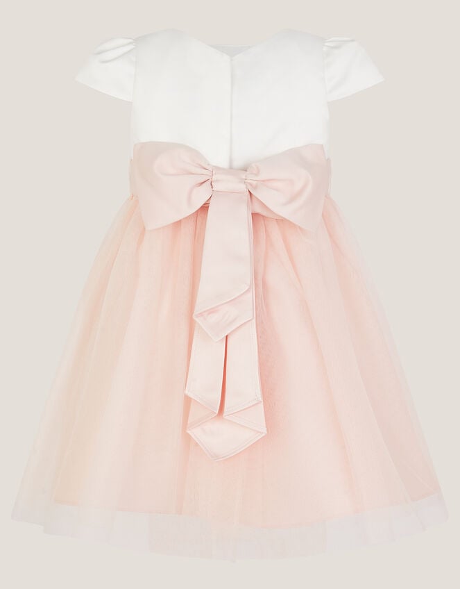 Baby Satin Bridesmaid Dress, Pink (PINK), large