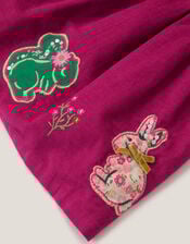 Baby Top & Corduroy Pinafore Dress Set, Red (BURGUNDY), large