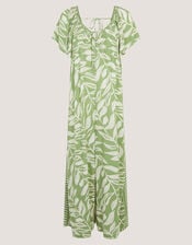 Lillie Leaf Print Jumpsuit, Green (GREEN), large