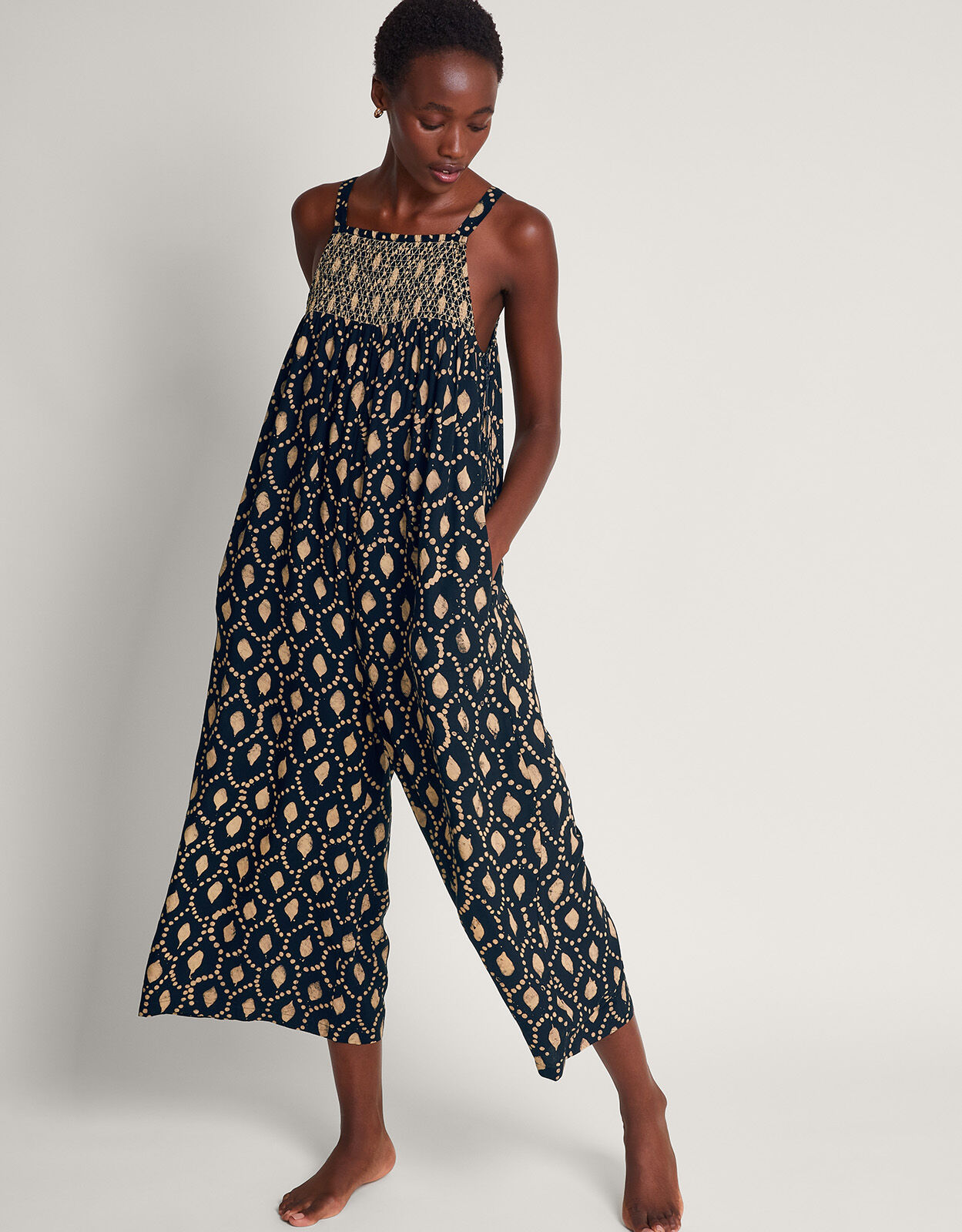 AX Paris Black Floral Belted Wrap Jumpsuit | New Look