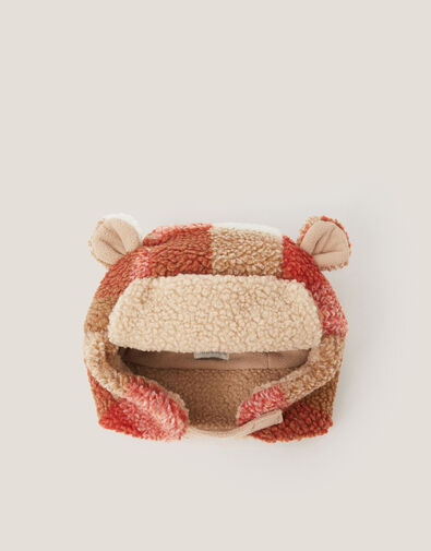 Teddy Check Print Trapper Hat, Multi (MULTI), large