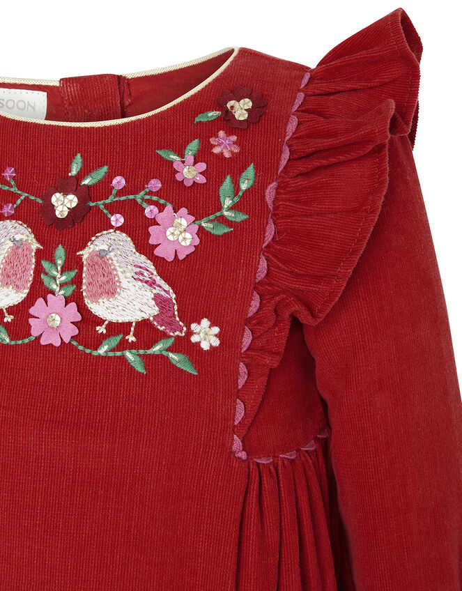 Baby Robin Cord Dress Red