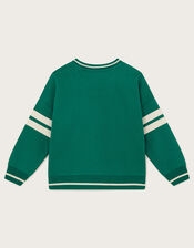 Varsity Stripe Sweatshirt, Green (GREEN), large