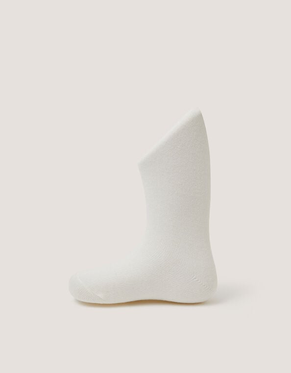 Baby Frosted Cotton Tights, Ivory (IVORY), large