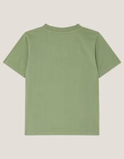 Howdy Cowboy Embroidered T-Shirt, Green (KHAKI), large