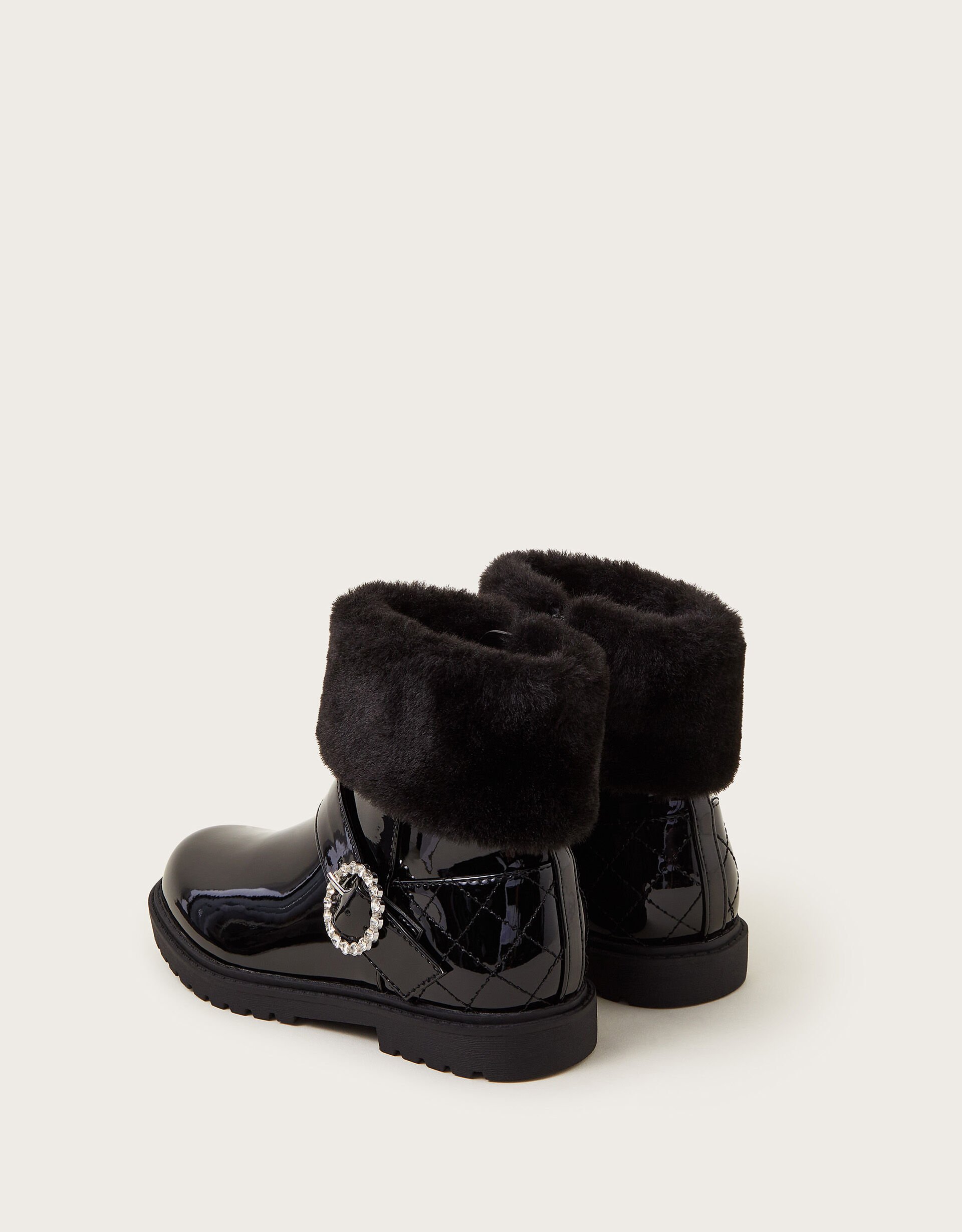 Fur cuff boots cheap
