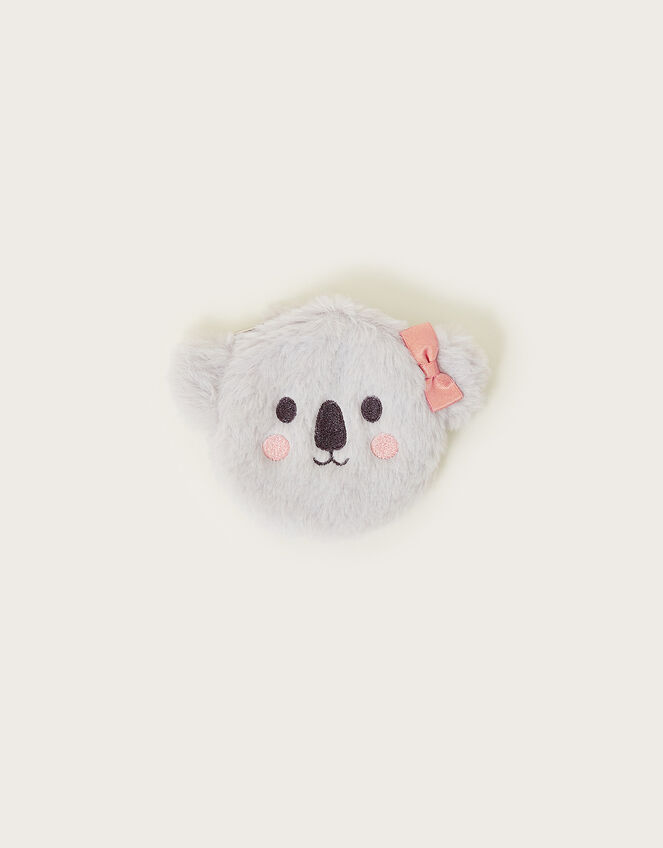 Fluffy Koala Mini Coin Purse, , large