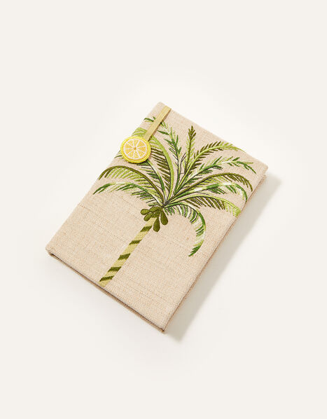 Embroidered Palm Tree Notebook, , large