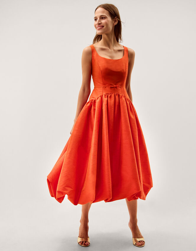 fit and flare midi dress uk Fit & Flare Ruffle Detail Midi Dress, Dusky Blue – Jolie Moi Retail