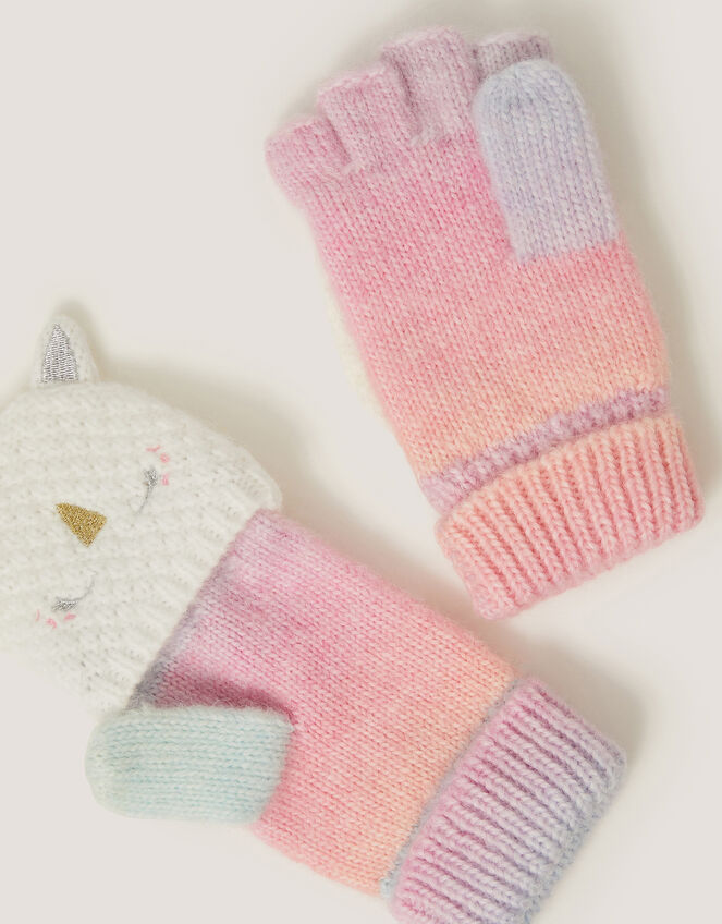 Unicorn Ombr&eacute; Fingerless Gloves, Multi (MULTI), large