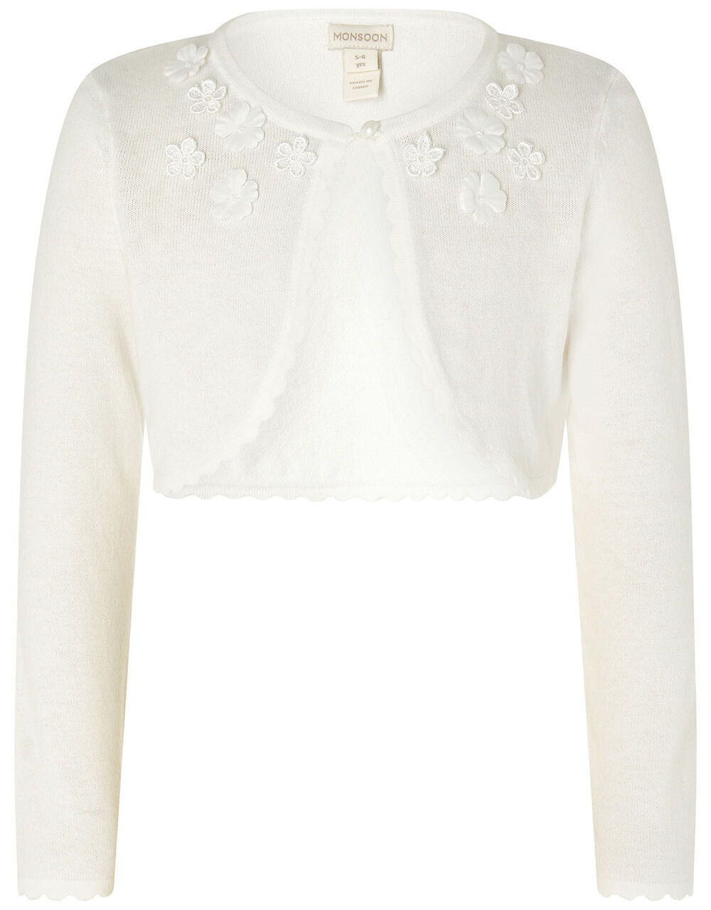 Girls ivory cardigan