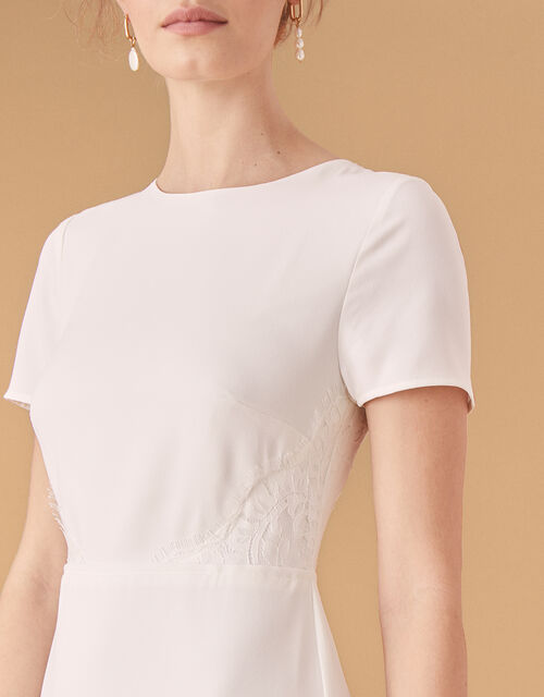 Monsoon – Shauna Crepe and Lace Bridal Dress Ivory Mariage Bohème MONSOON