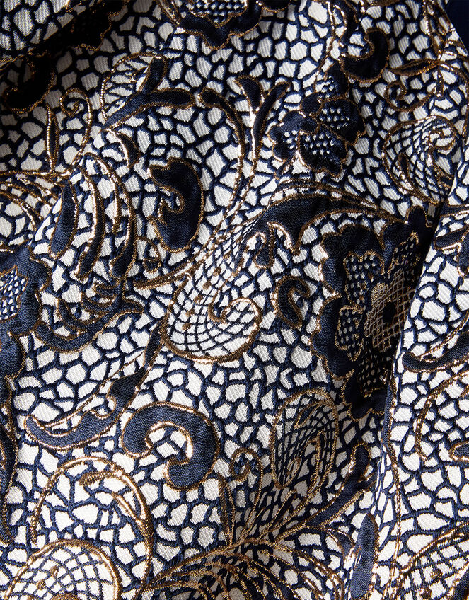 Jasmine Jacquard Dress, Blue (NAVY), large