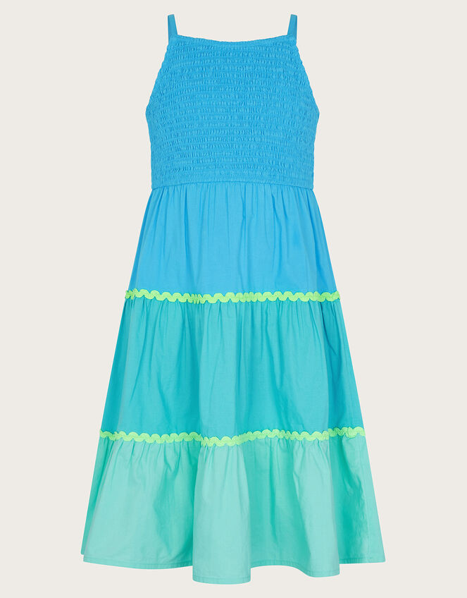 Colour Block Dress, Blue (BLUE), large