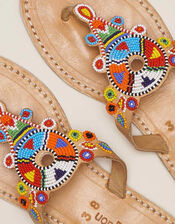 Laidback London Simba Leather Sandals, Multi (MULTI), large