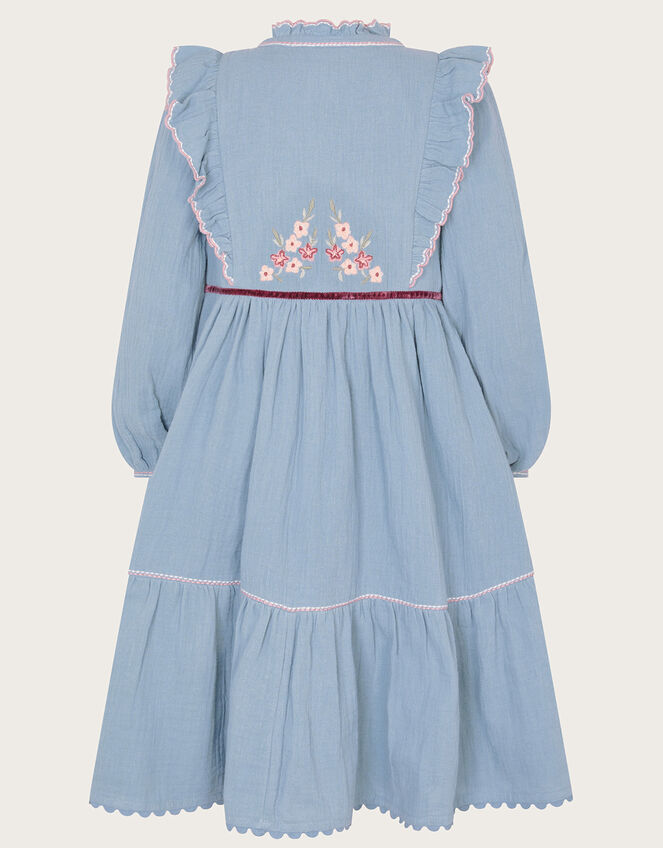 Boutique Amelie Embroidered Dress, Blue (BLUE), large