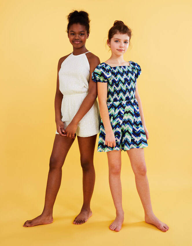 Chevron Marble Playsuit, Multi (MULTI), large