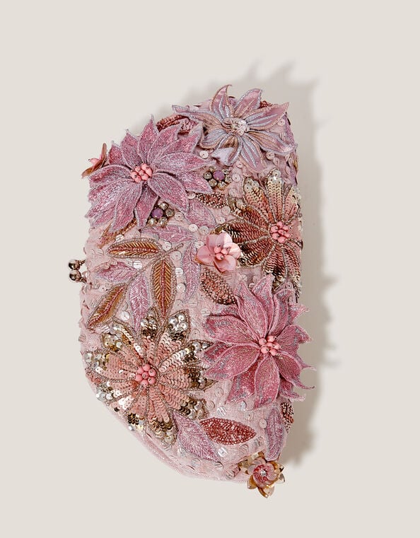 Bloom Floral Embellished Clutch Bag, , large