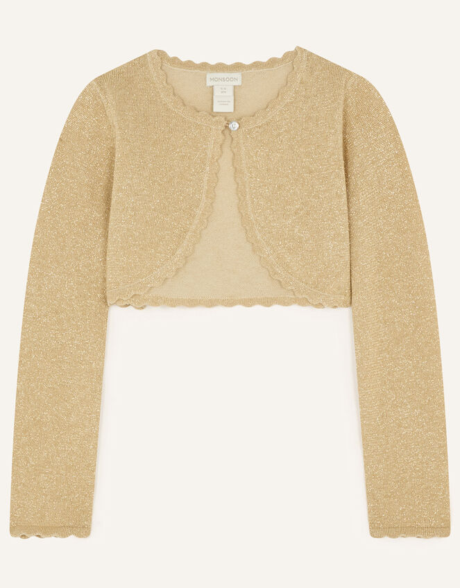 Niamh Cardigan Gold Girls' Cardigans Monsoon UK.