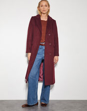 Arabella A-Line Coat, Red (BURGUNDY), large
