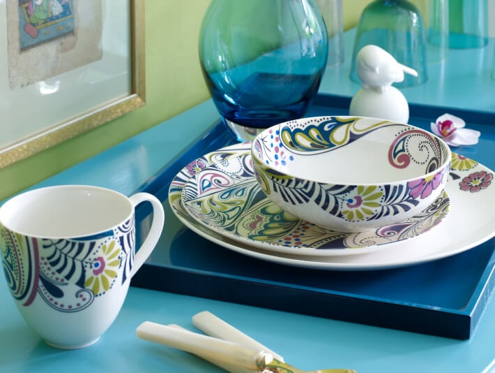 Buy Denby 16 Piece Filigree Silver Monsoon Dinnerware Set from the Next UK  online shop