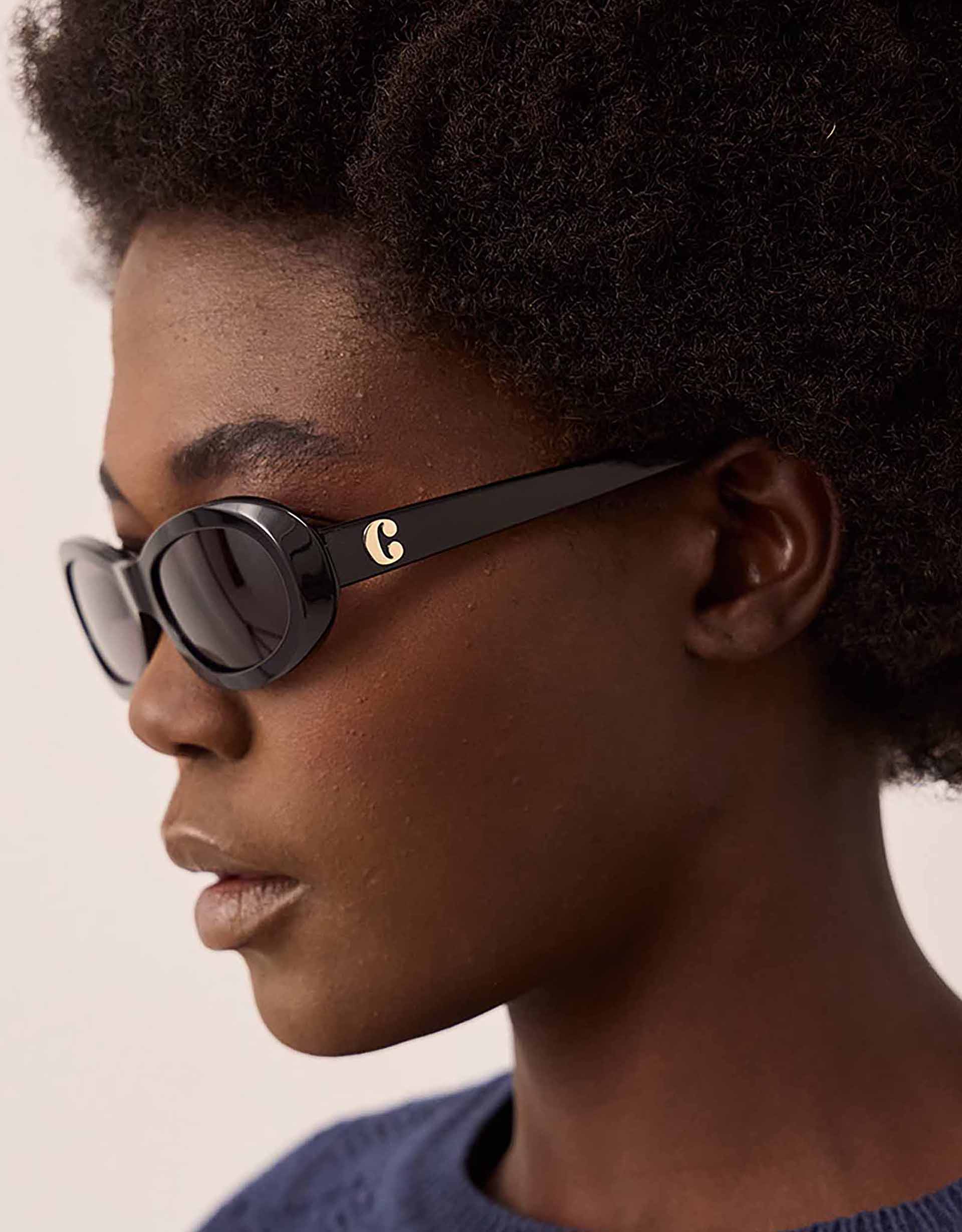 Monsoon Corlin Eyewear Louis Oval Sunglasses, view 2