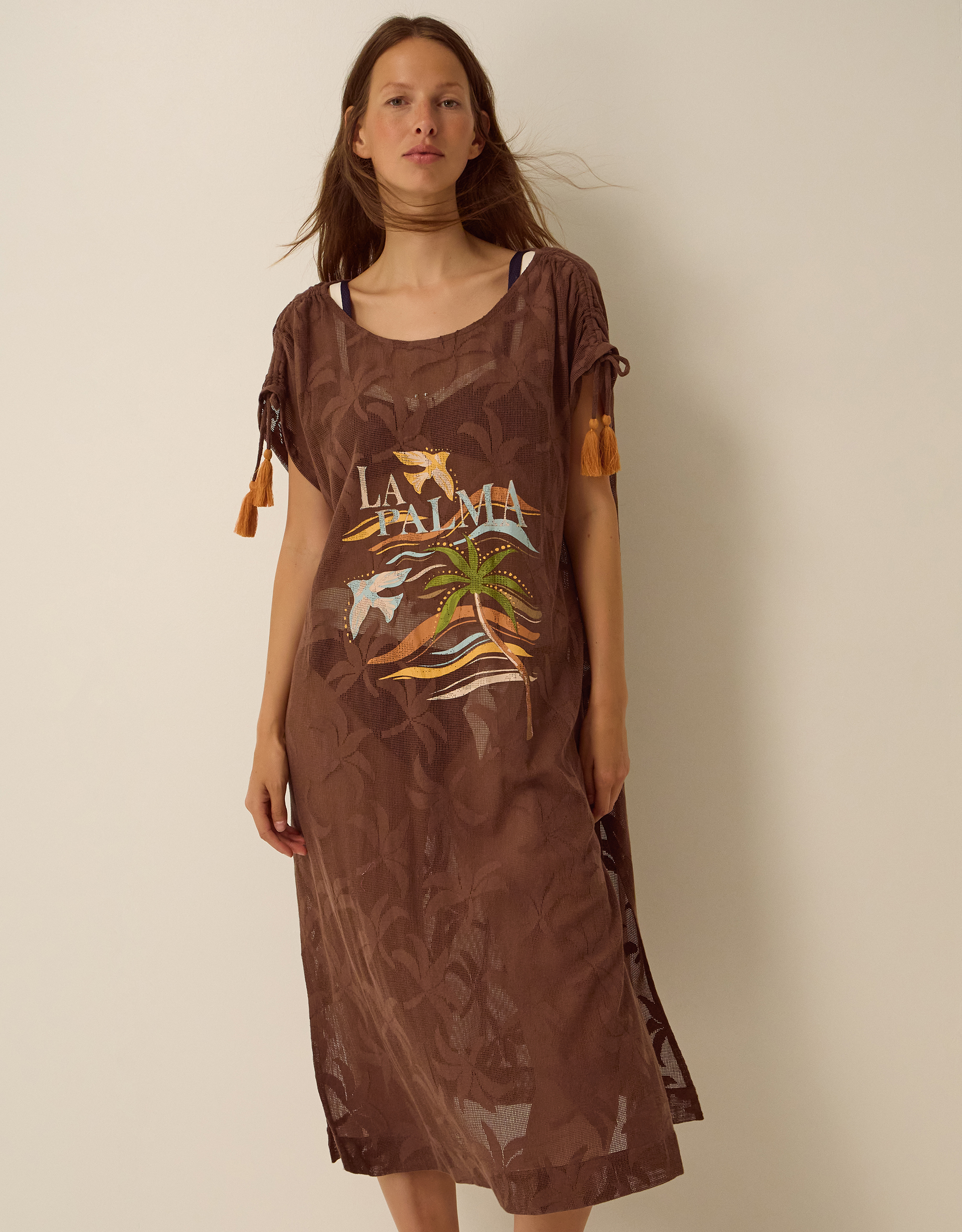 Monsoon La Palma Jacquard Midi Kaftan