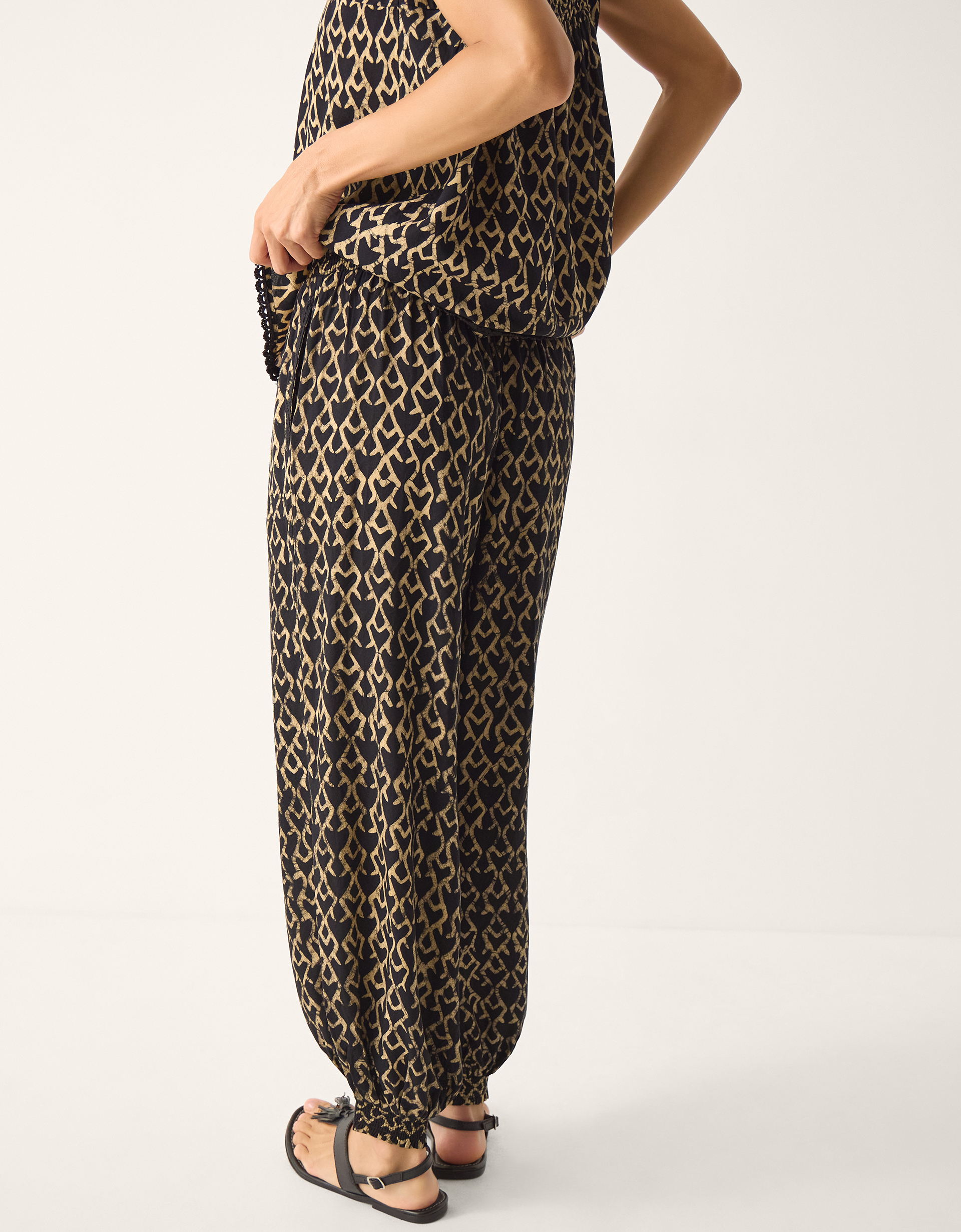 Monsoon Arti Print Balloon Trousers, view 3