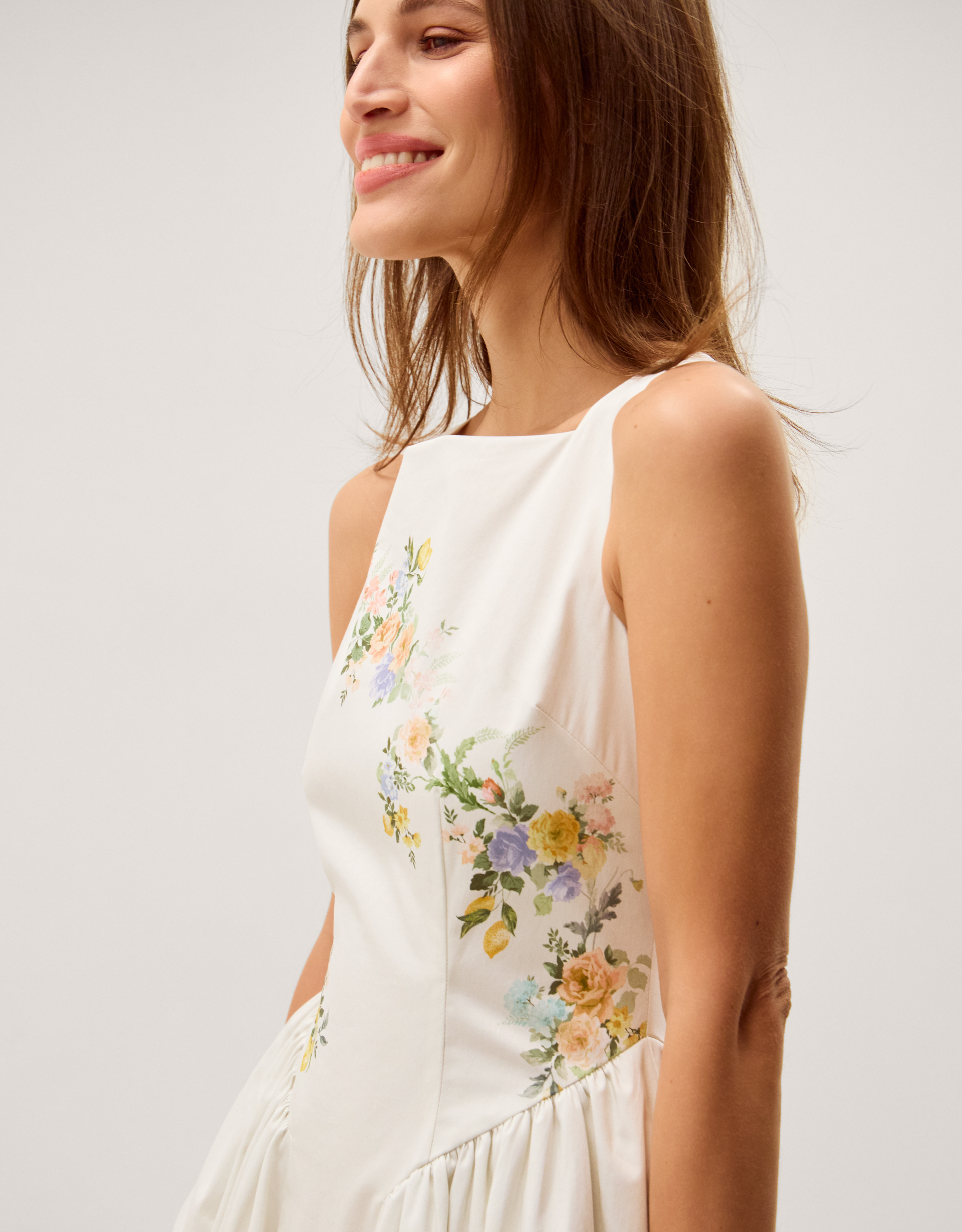 Monsoon Cindy Floral Print Fit & Flare Midi Dress, view 2