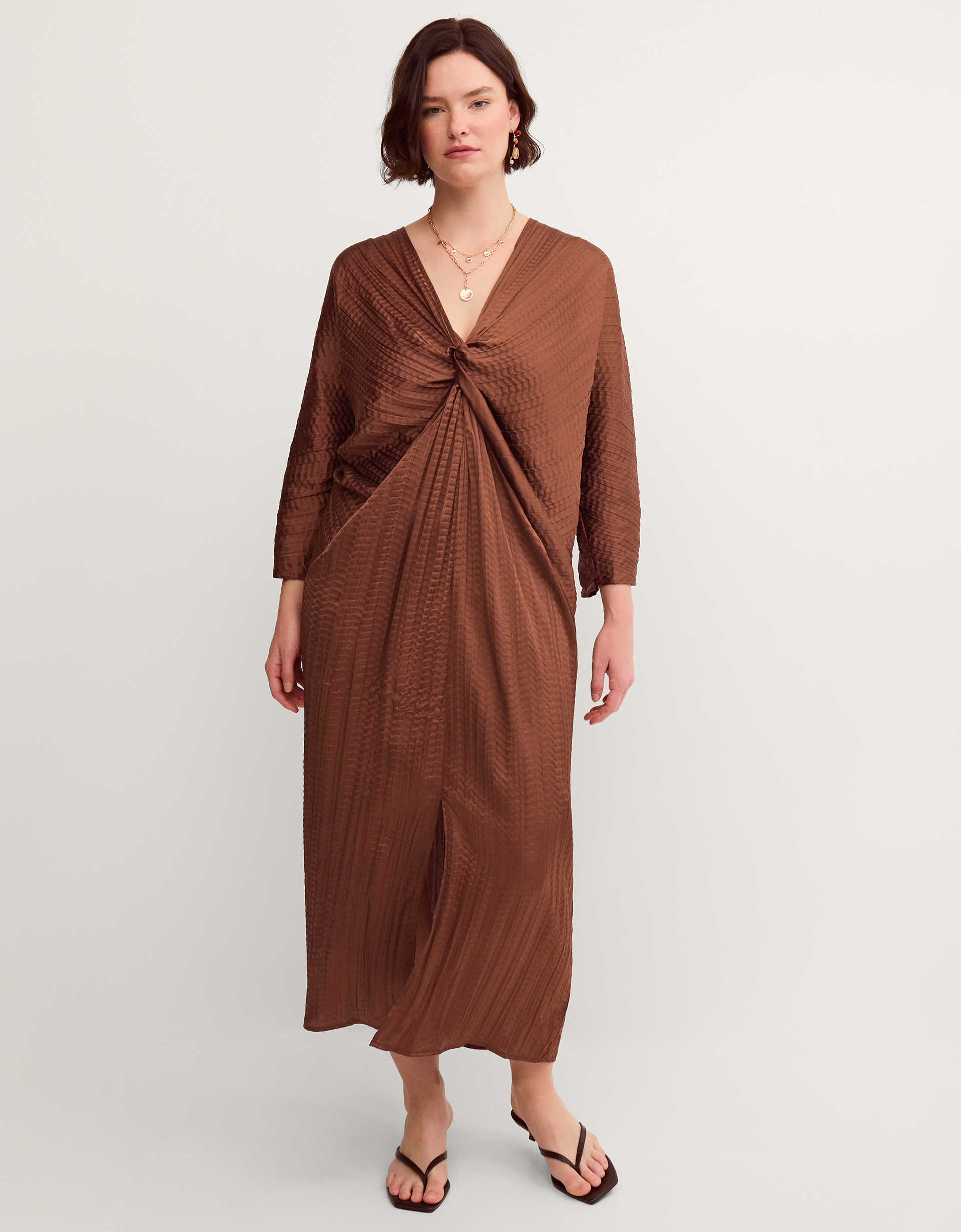 Monsoon Callie Thorpe x Monsoon Twist Textured Kaftan Dress
