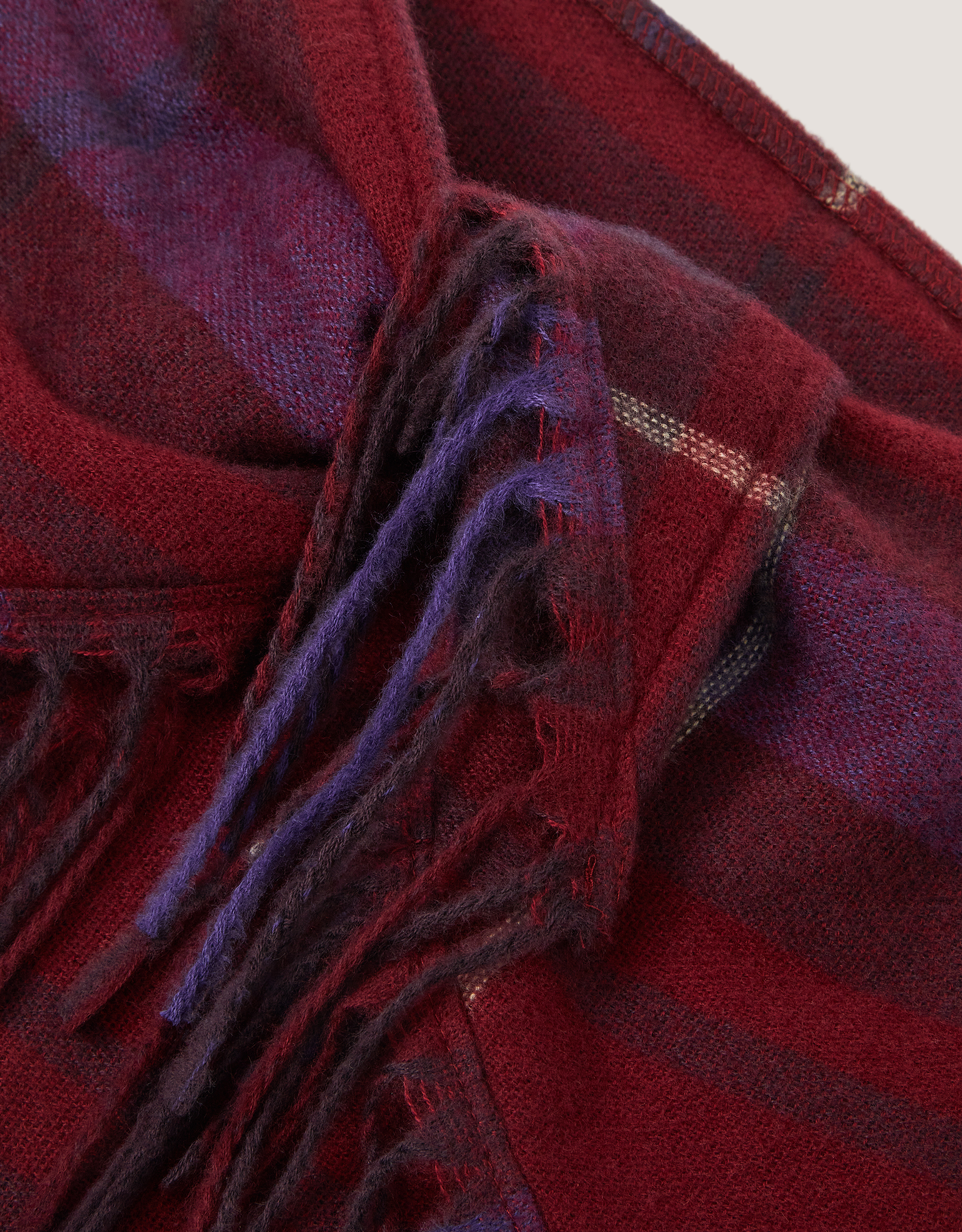 Monsoon Beatrice Check Knit Triangle Scarf, view 3